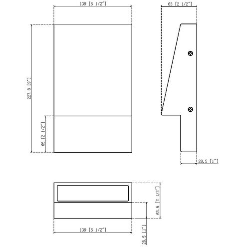Nanton 1 Light 9 inch Black Outdoor Wall Sconce