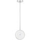 Caledonia LED 7 inch Chrome Pendant Ceiling Light in Clear, Small