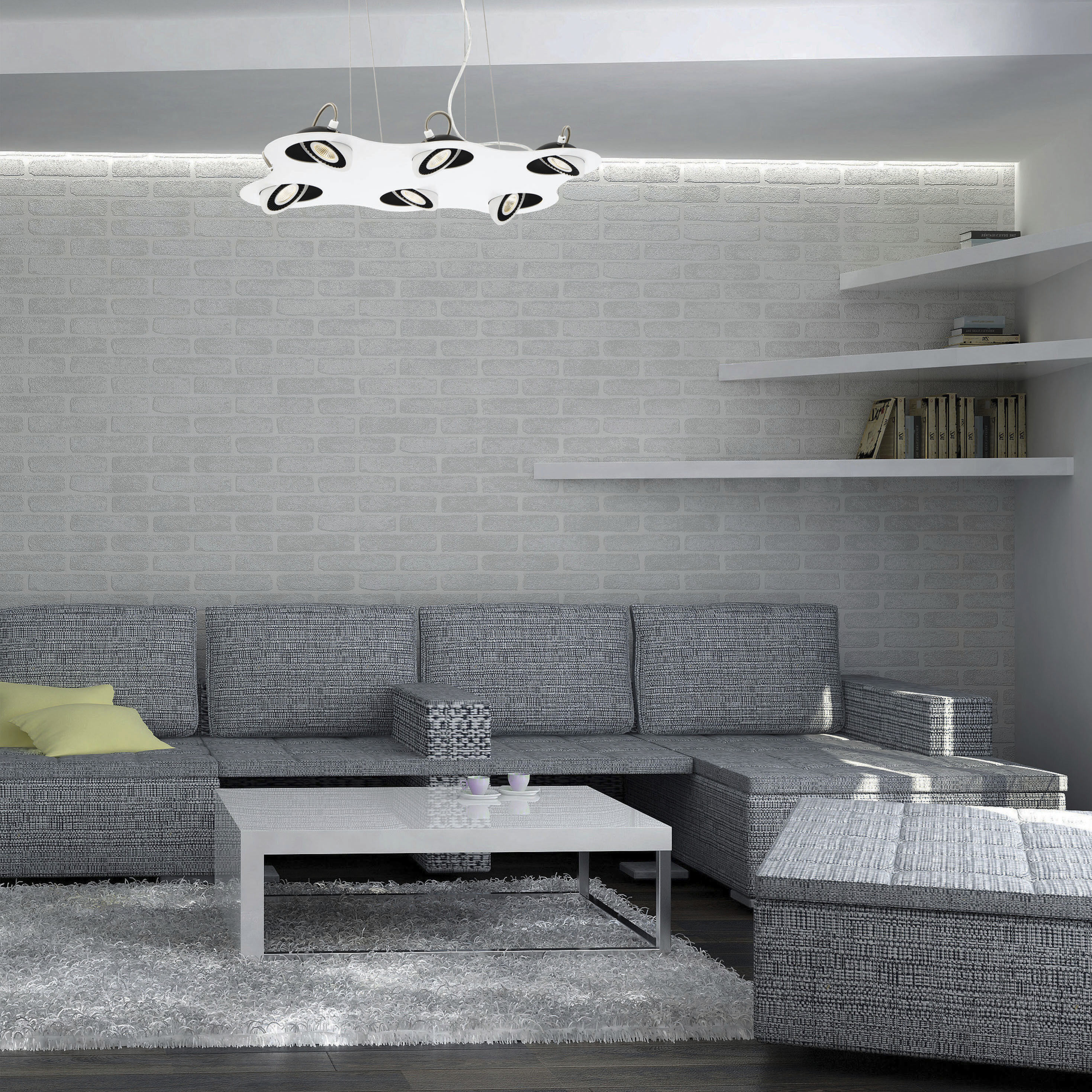 Vision 3 Light 120V White/Black Track Ceiling Light