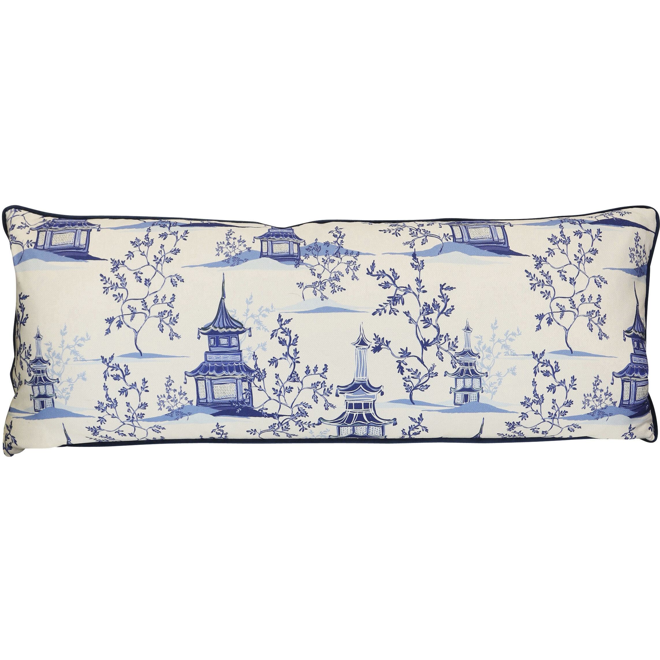 Chinoiserie 36 inch Cobalt Blue Pillow