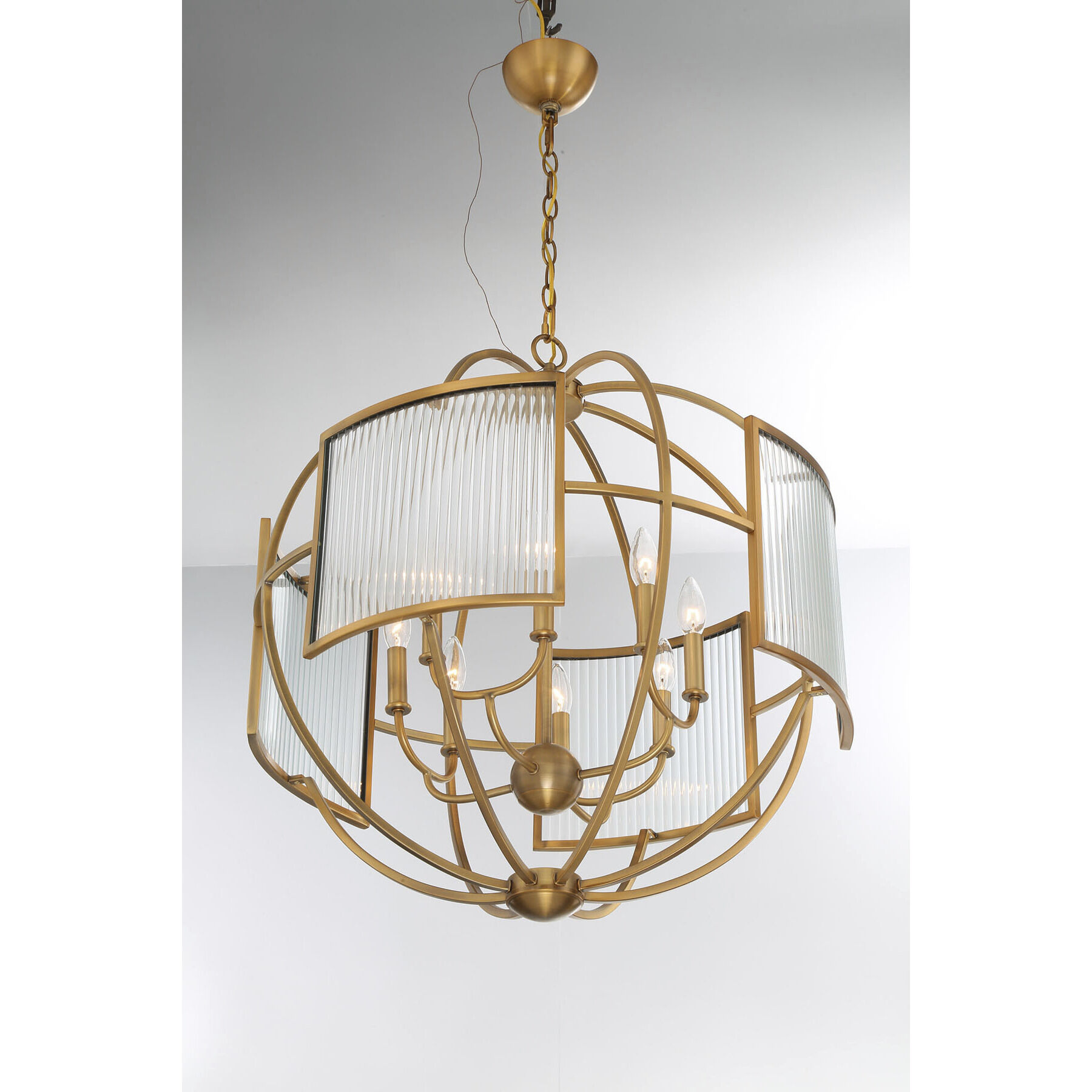 Manilow 8 Light 26 inch Polished Nickel Chandelier Ceiling Light