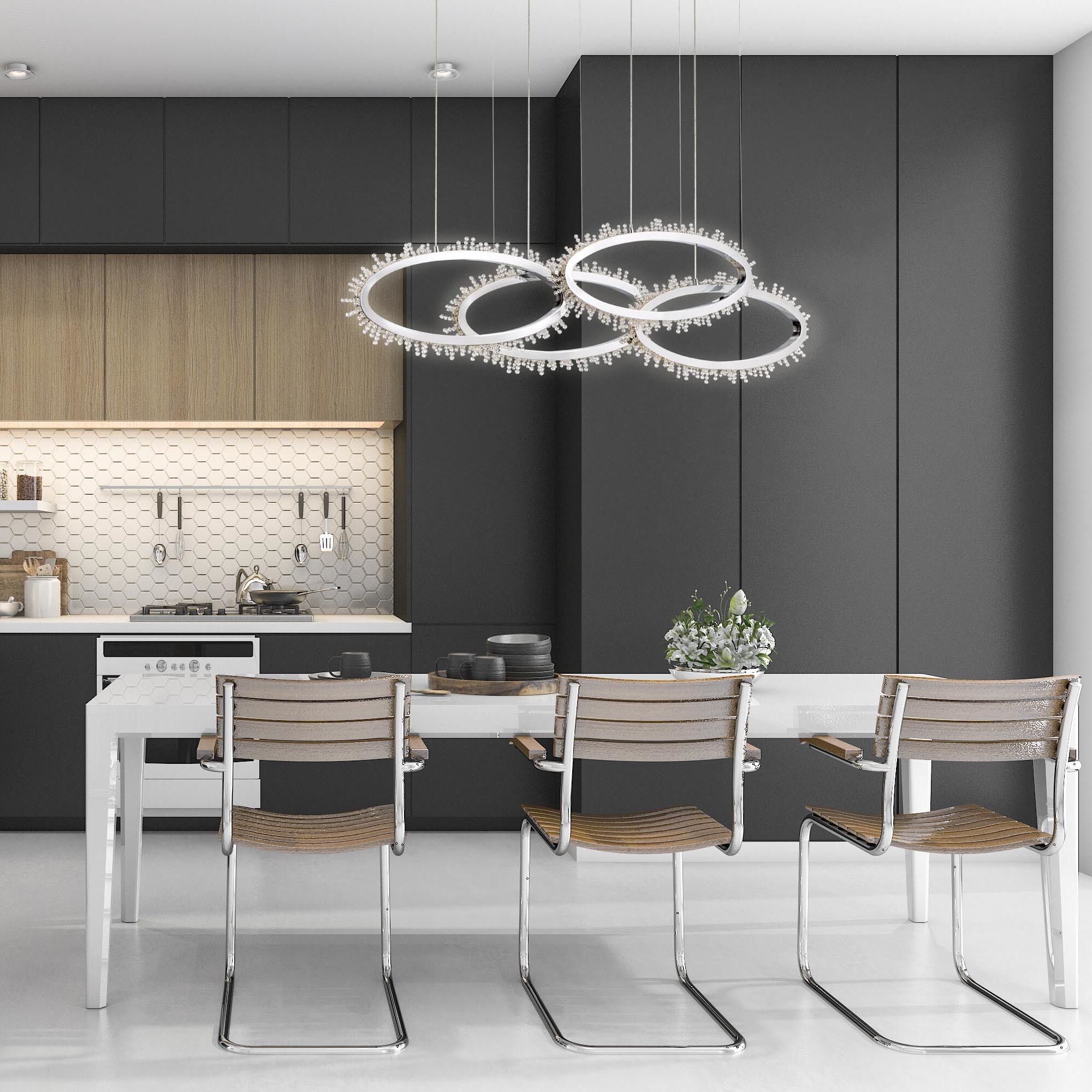 Scoppia LED 5.5 inch Chrome Chandelier Ceiling Light