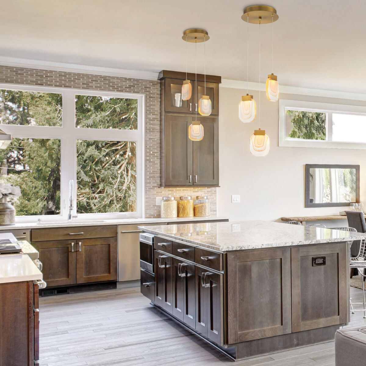 Paget LED 10 inch Chrome Chandelier Ceiling Light