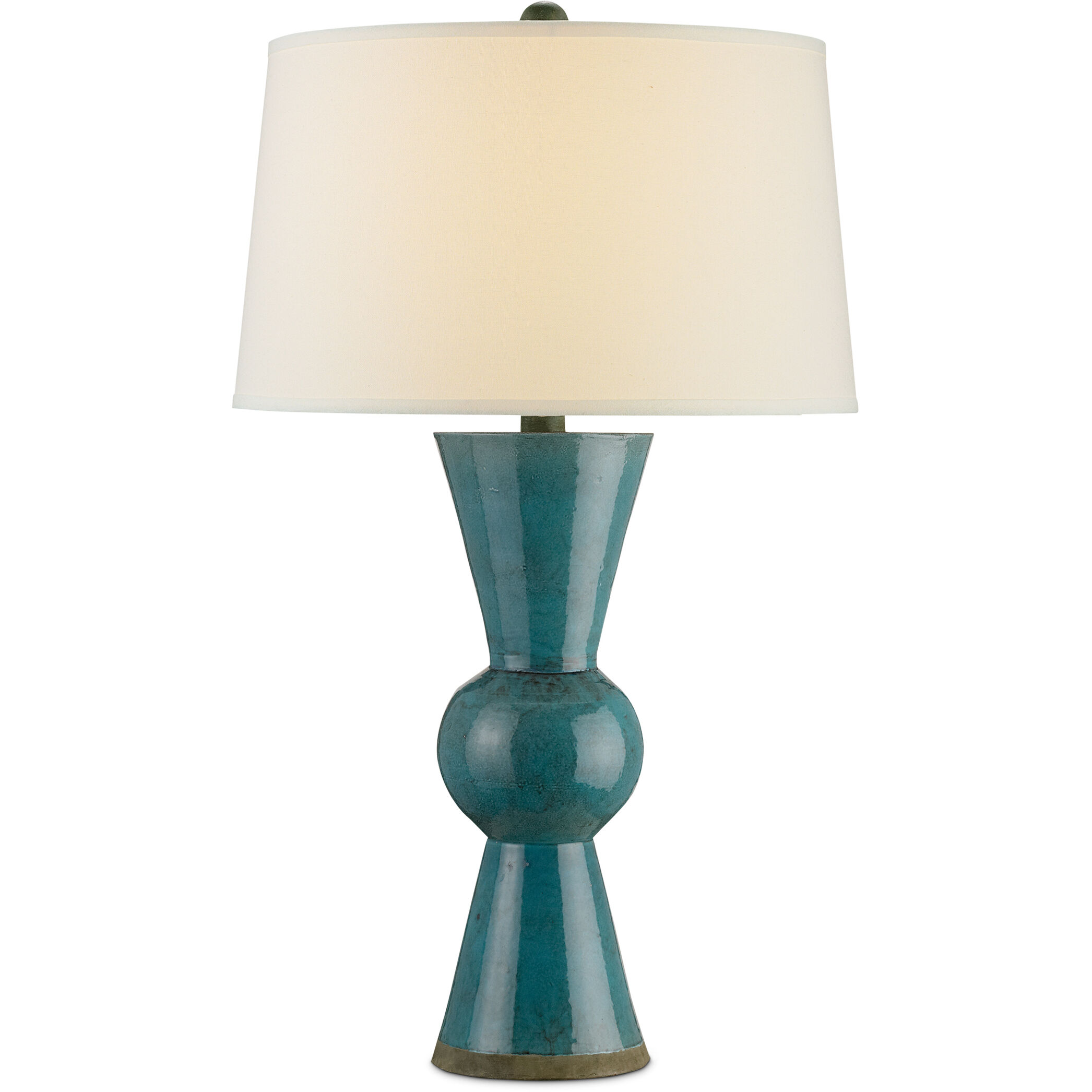 Upbeat 31 inch 150 watt Teal Table Lamp Portable Light