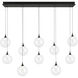 Iissa 10 Light 15.5 inch Black Chandelier Ceiling Light in Clear