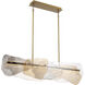 Grotto 1 Light 58.25 inch Antique Brass Linear Chandelier Ceiling Light