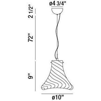 Bloor 1 Light 10 inch Chrome Pendant Ceiling Light, Small