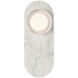 Sternn LED 15 inch Marble White Outdoor Wall Sconce in Clear Wave