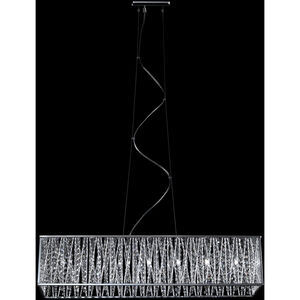 Terra 7 Light 33.75 inch Chrome Linear Chandelier Ceiling Light