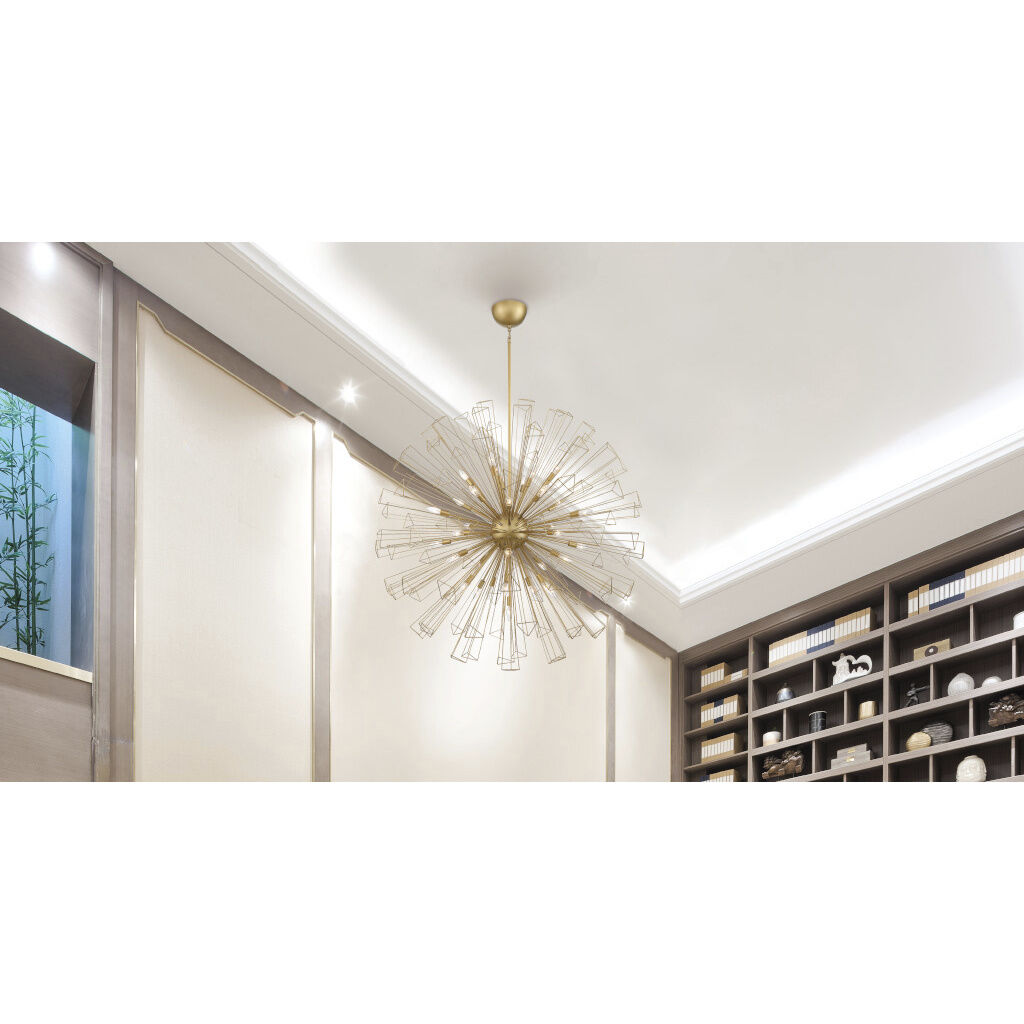 Dendelio 35 Light 54 inch Gold Chandelier Ceiling Light