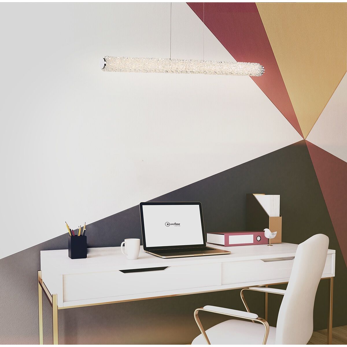 Sassi LED 36 inch Chrome Vanity Light Wall Light, Large