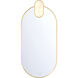 Mrissa 45 X 21 inch Gold LED Mirror