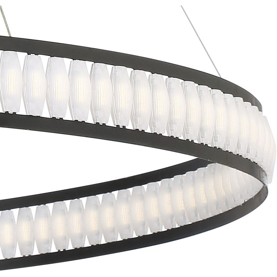 Forster LED 47.25 inch Black Chandelier Ceiling Light, Medium