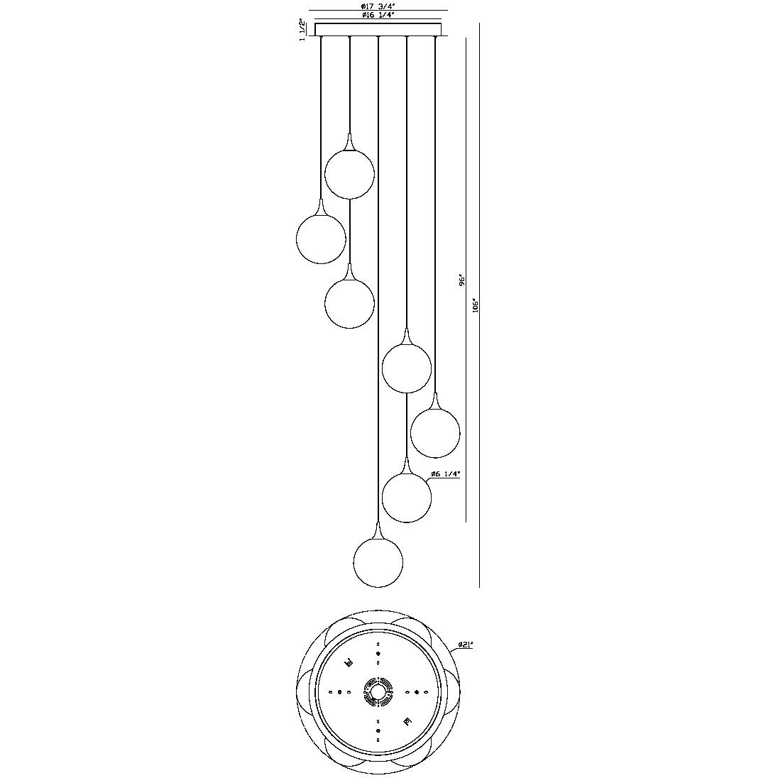 Iissa 7 Light 21 inch Gold Chandelier Ceiling Light in Smoke