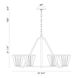 Ricca 6 Light 37.75 inch Chrome Chandelier Ceiling Light