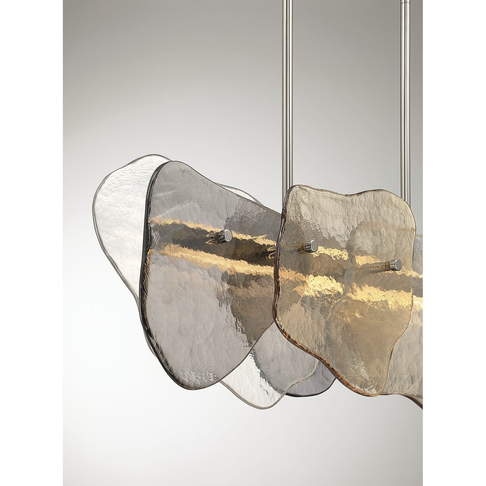 Grotto LED 39.4 inch Polished Nickel Linear Chandelier Ceiling Light