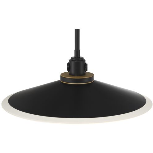 Deckard 1 Light 16 inch Gold and Black Outdoor Pendant