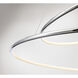 Valley LED 31.5 inch Chrome Chandelier Ceiling Light, Large