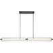 Neoness LED 67 inch Weathered Brass Linear Chandelier Ceiling Light in Clear