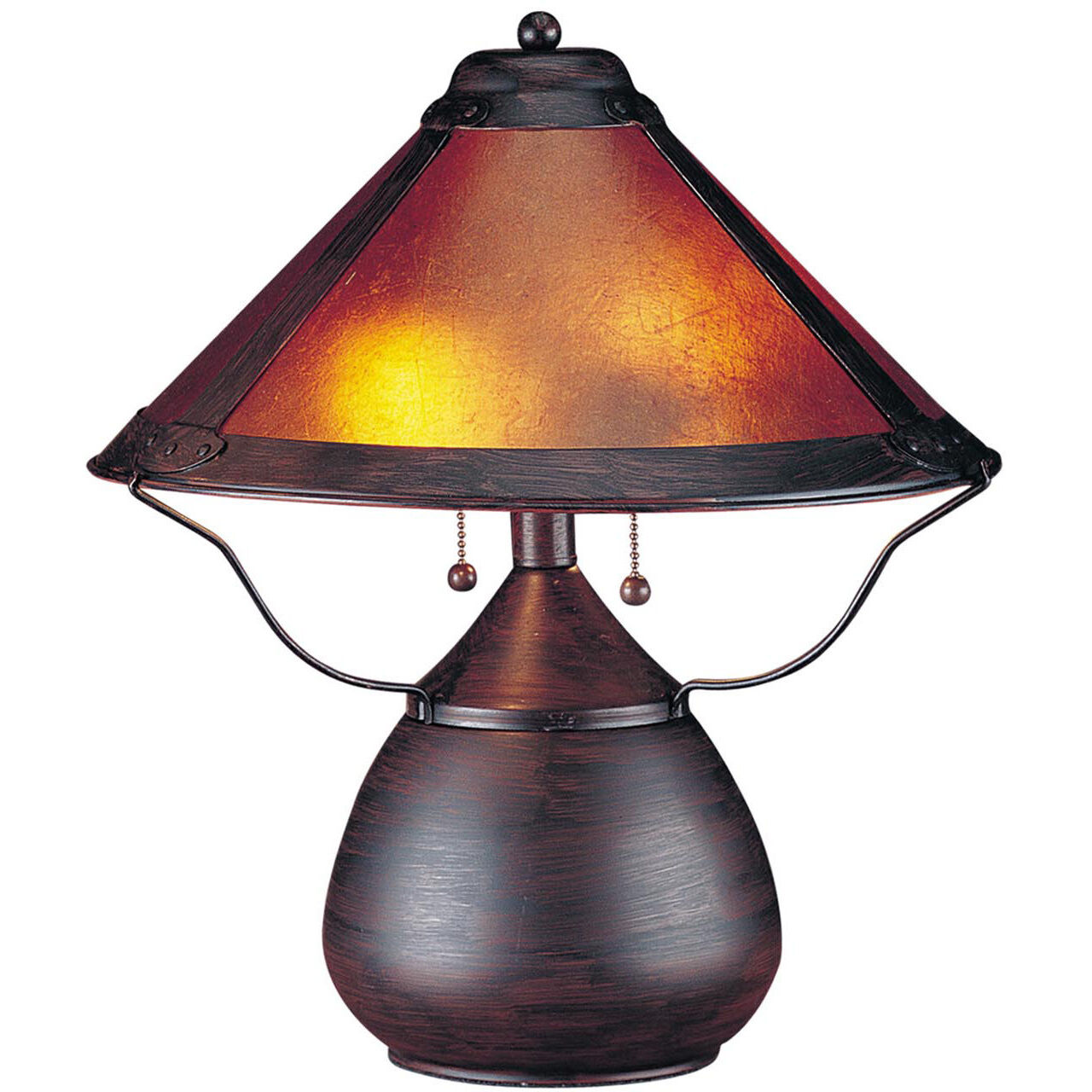 Mica 17 inch 40 watt Rust Table Lamp Portable Light