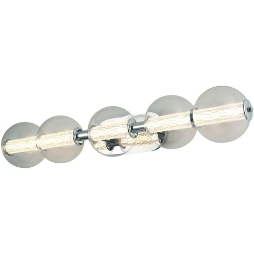 Atomo 5 Light 38 inch Chrome Vanity Light Wall Light