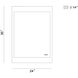 Mogano 36 X 24 inch Dark Walnut LED Mirror