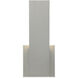 Annette 1 Light 12 inch Silver Outdoor LED Wall Sconce