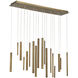 Santana LED 10 inch Brass Chandelier Ceiling Light