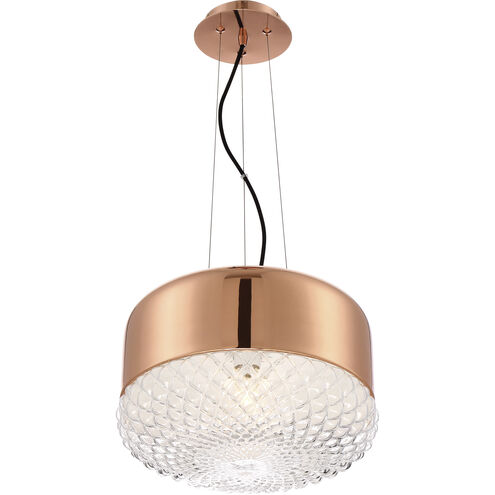 Corson 1 Light 14 inch Rose Gold Pendant Ceiling Light, Large
