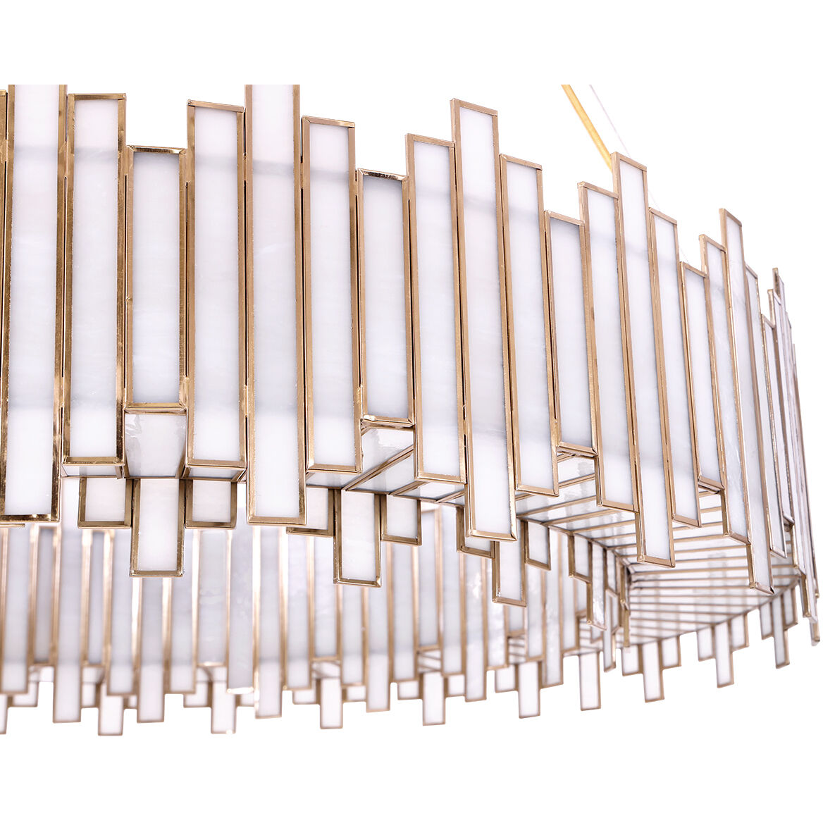 Birla 8 Light 28 inch Brass Chandelier Ceiling Light