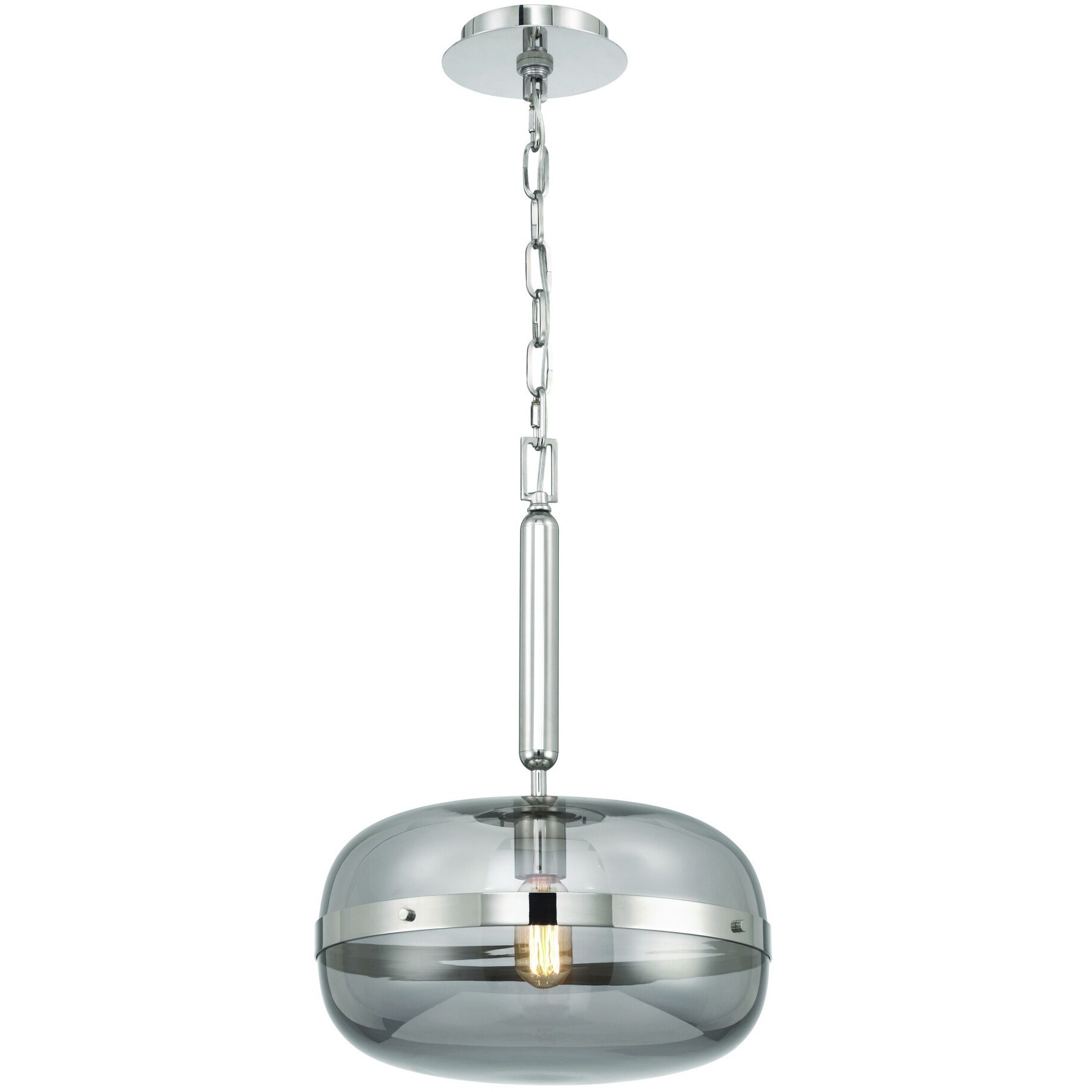 Nottingham 1 Light 13.75 inch Polished Nickel Pendant Ceiling Light