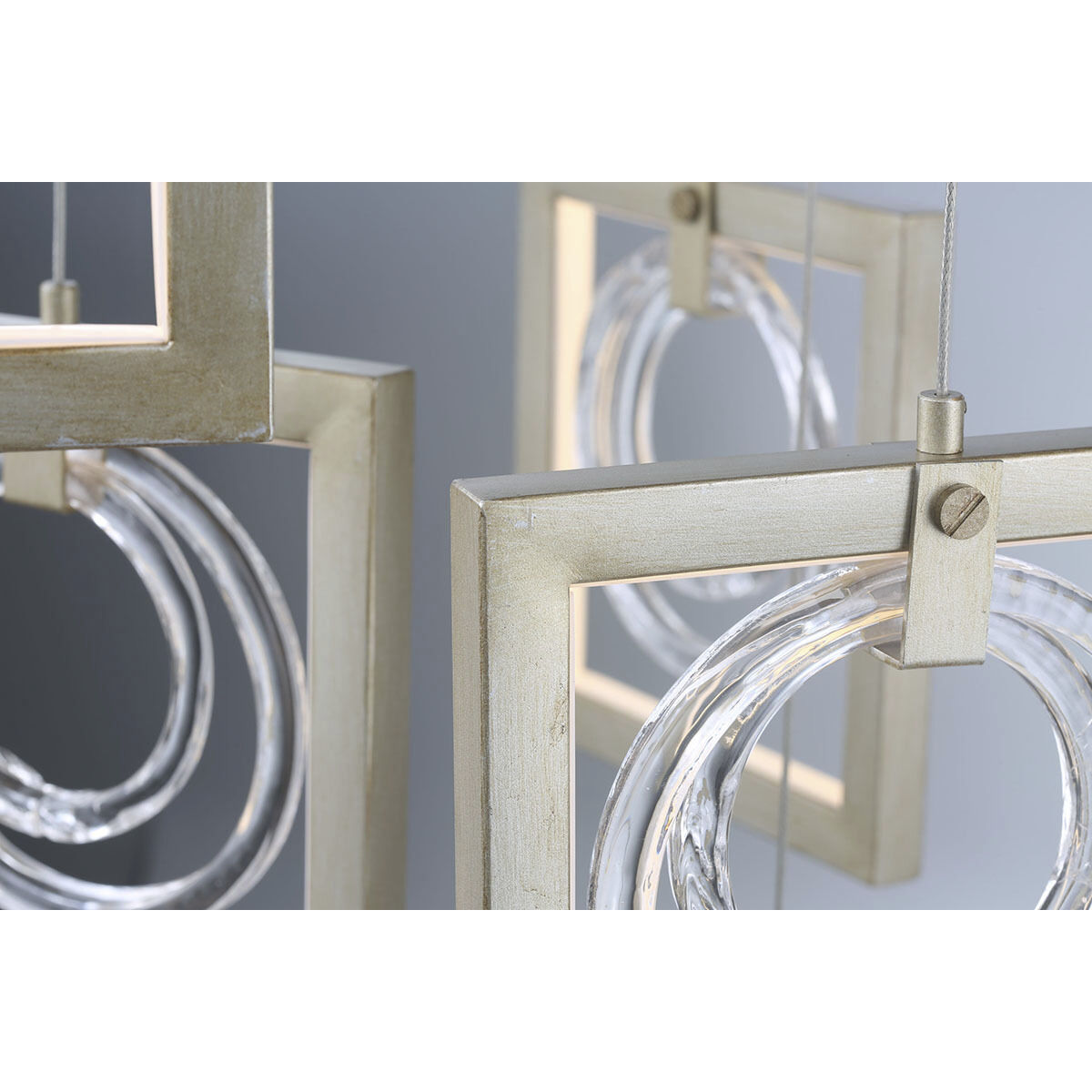 Corinna LED 3 inch Antique Silver Chandelier Ceiling Light