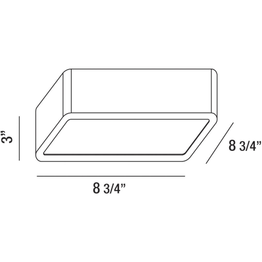 Bays LED 9 inch Chrome Flush Mount Ceiling Light, Small