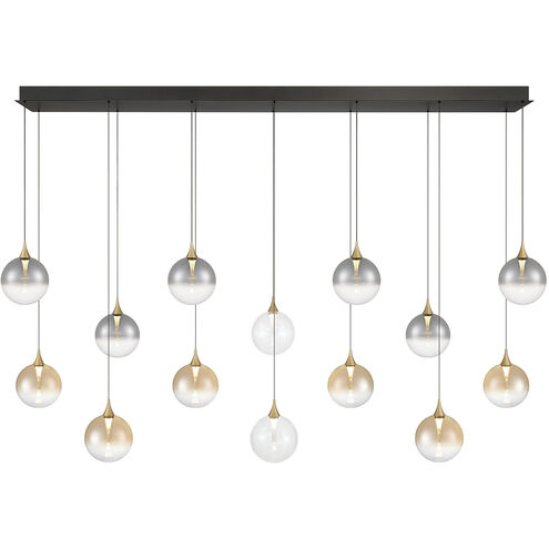 Iissa 14 Light 15.5 inch Gold Chandelier Ceiling Light in Mixed
