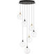 Iissa 7 Light 21 inch Gold and Black Chandelier Ceiling Light in Clear