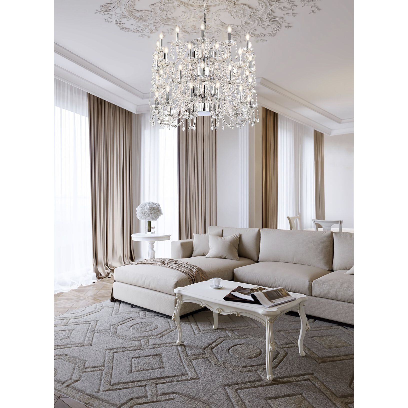 Ferrero 48 Light 42 inch Chrome Chandelier Ceiling Light