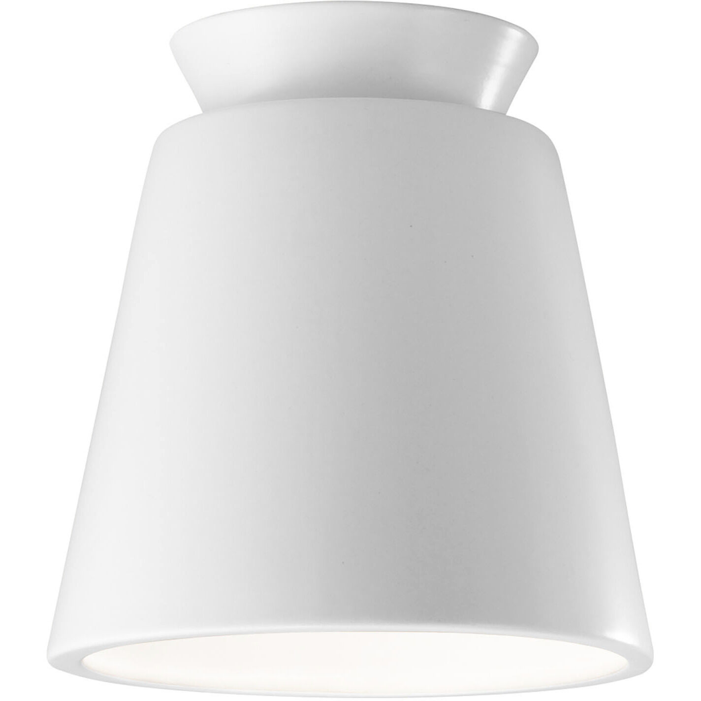 Radiance Collection 1 Light 7.5 inch Gloss White Flush-Mount Ceiling Light