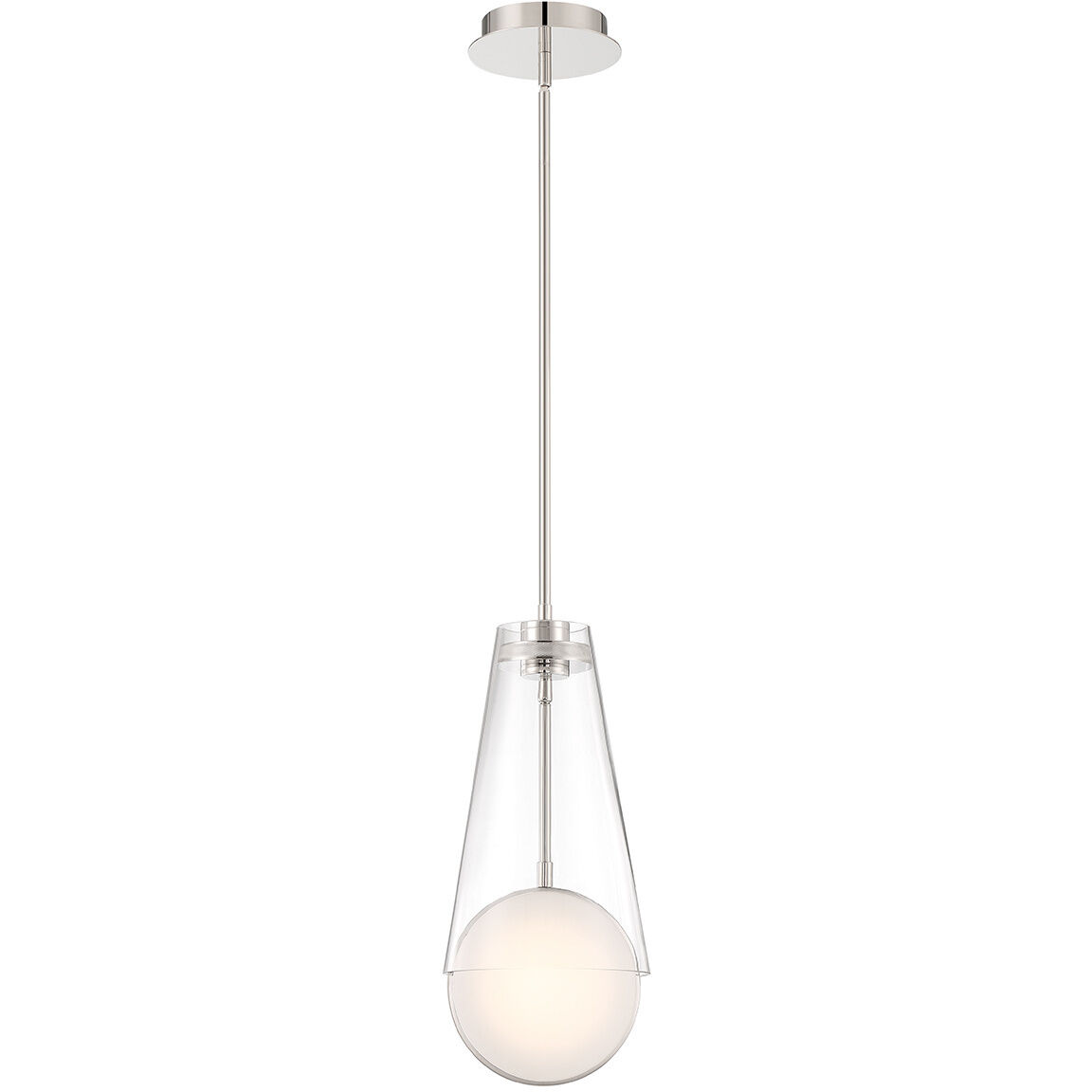 Solari LED 8 inch Polished Nickel Pendant Ceiling Light