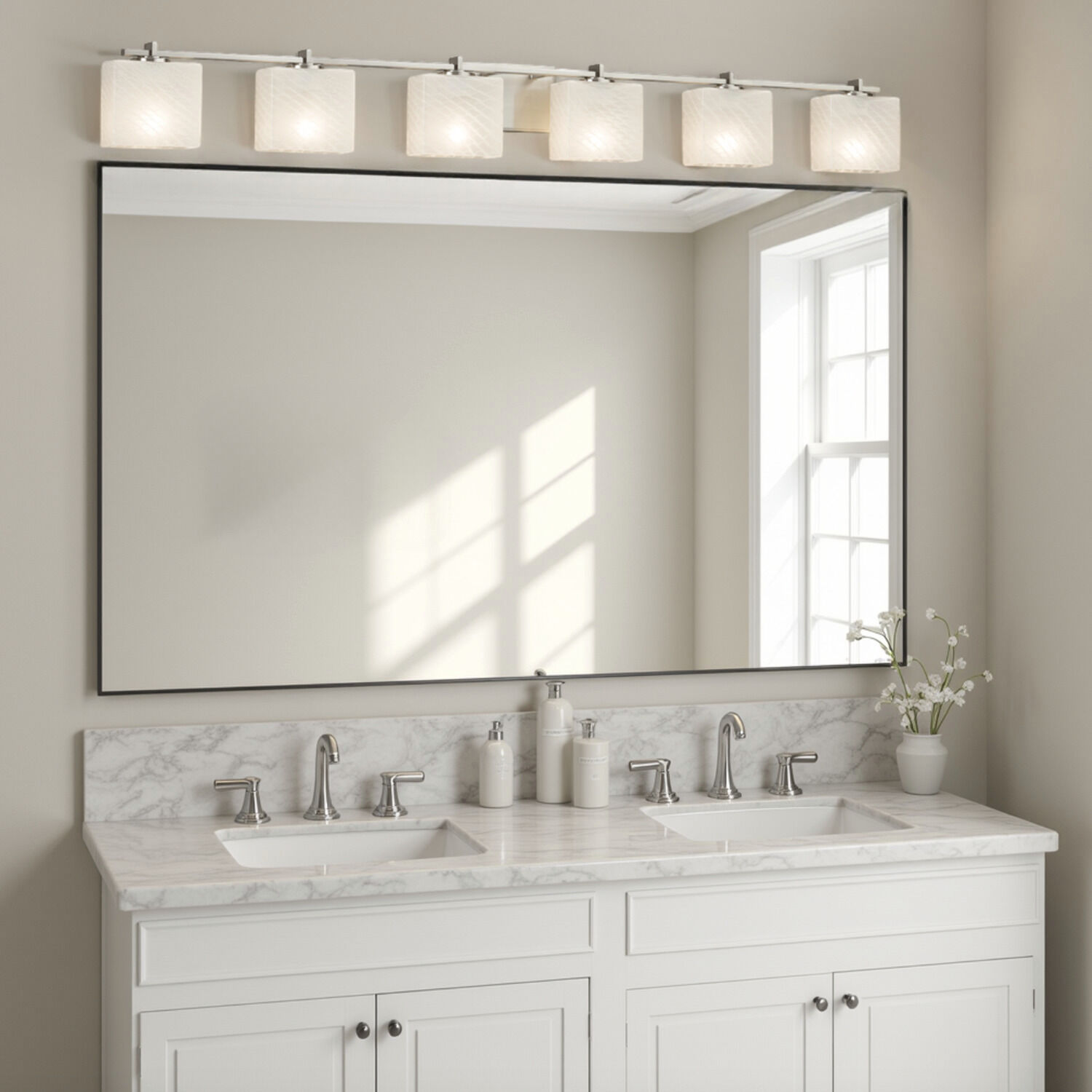 Fusion 6 Light 54.00 inch Bathroom Vanity Light