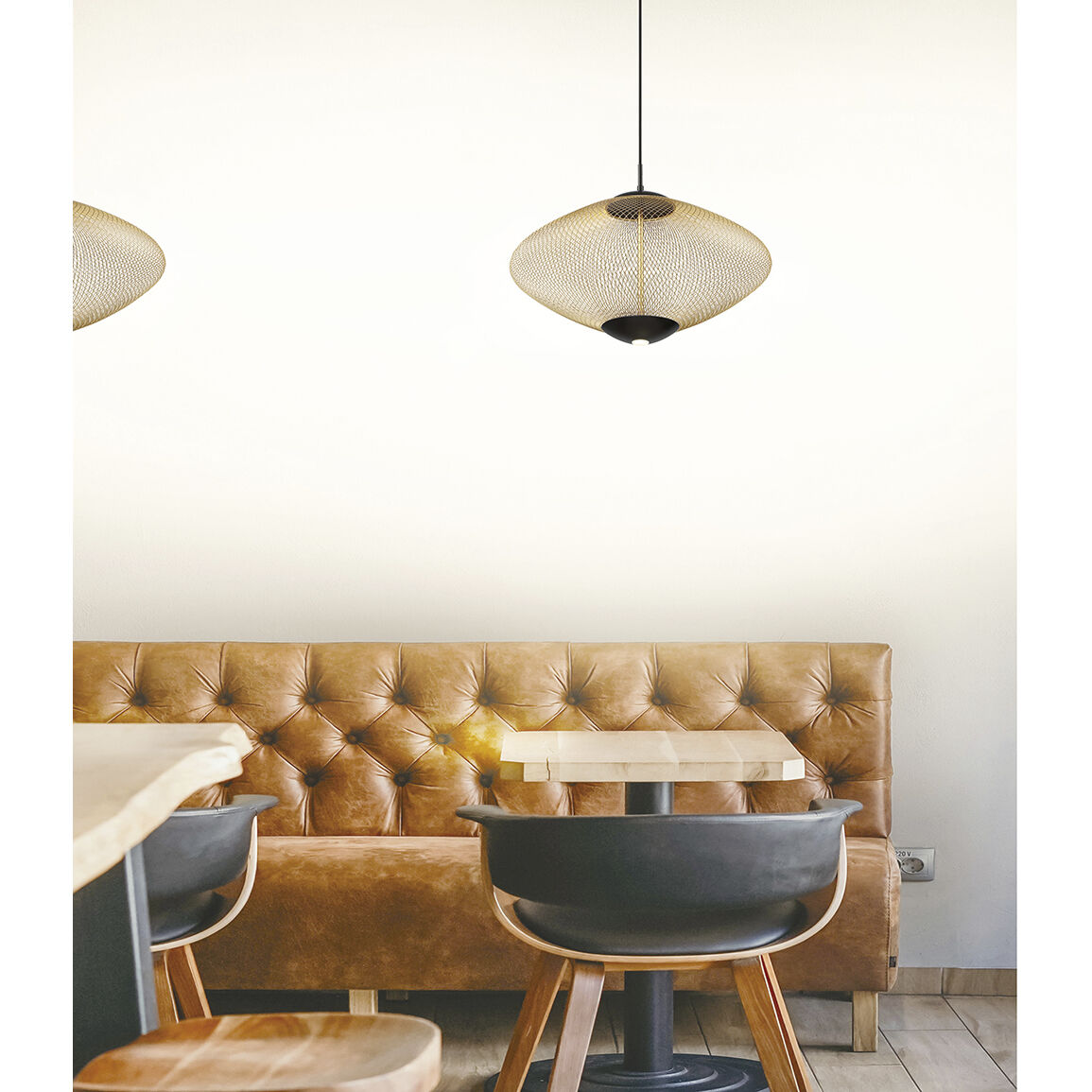 Park LED 21.5 inch Black Pendant Ceiling Light, Large