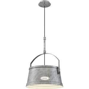 Turin 1 Light 16 inch Antique Silver Pendant Ceiling Light, Large