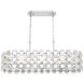Perrene Linear Chandelier Ceiling Light in Chrome