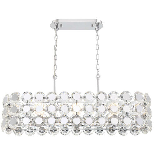 Perrene Linear Chandelier Ceiling Light in Chrome