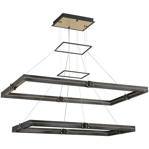 Admiral LED 29 inch Gold and Black Chandelier Ceiling Light