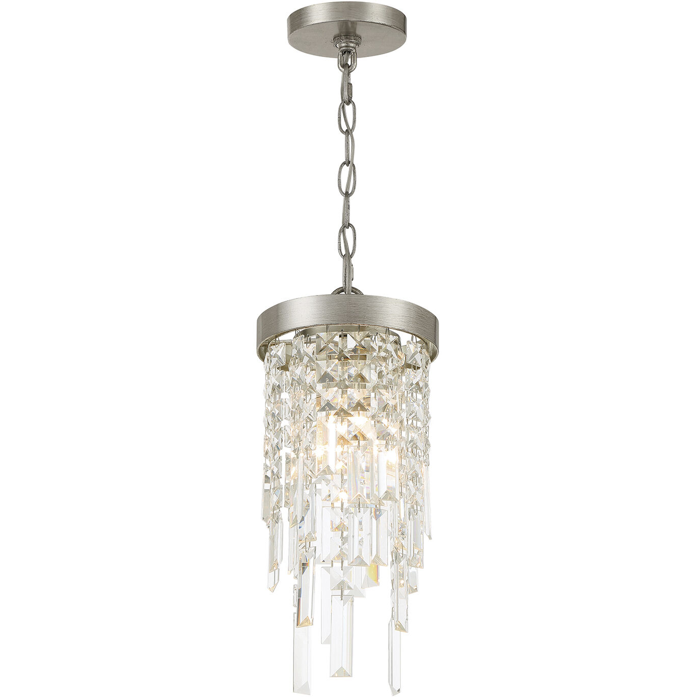 Winfield 1 Light 7 inch Antique Silver Mini Chandelier Ceiling Light