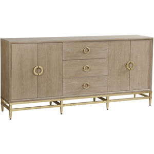 Augusta 72 inch Weathered Oak Credenza