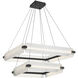 Neoness LED 34.25 inch Matte Black Grand Chandelier Ceiling Light in Clear