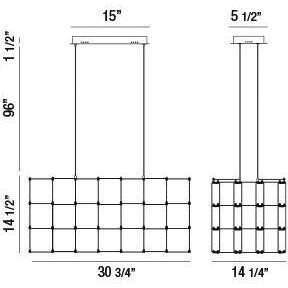 Linwood LED 14 inch Chrome Chandelier Ceiling Light