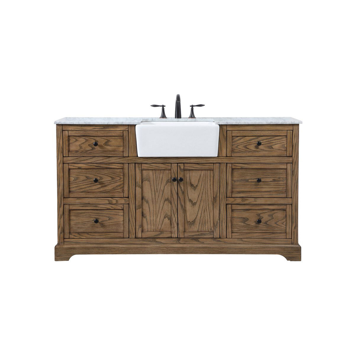 Franklin 60 X 22 X 35 inch Driftwood Bathroom Vanity Cabinet
