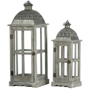 Urban Scape 28 X 10.2 inch Decorative Lanterns, Set of 2
